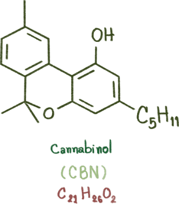 CBN Cannabinol Molecule