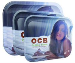 OCB Metal Rolling Tray - Organic Hemp