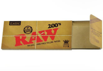 RAW Classic King Size Slim 200's Creaseless Rolling Papers