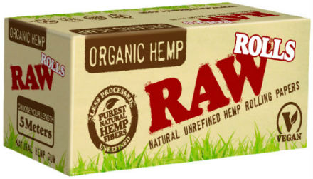 RAW Organic Hemp 5M Paper Roll