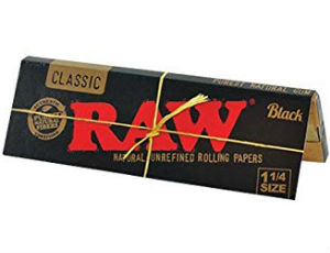 Raw Black 1 1/4 Rolling Papers