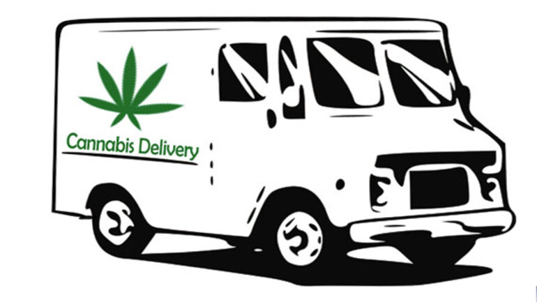 Cannabis Delivery truck